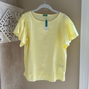 Benetton statement sleeve top